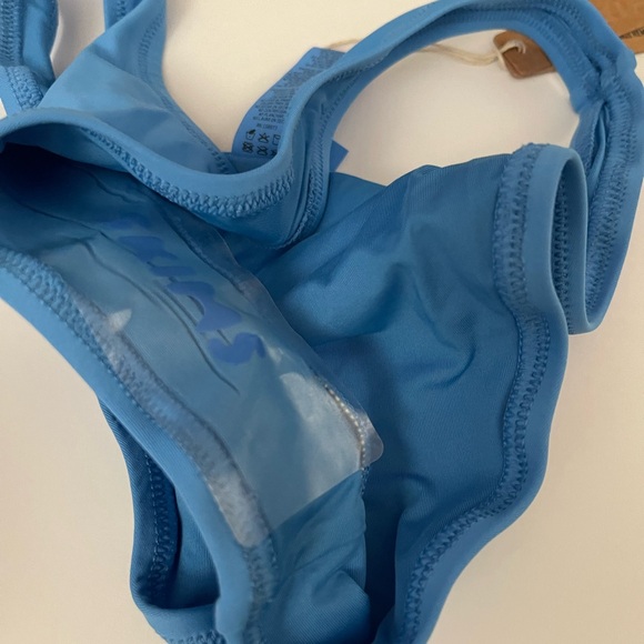 Skims Signature Swim Cheeky Tanga Bikini Bottom ONLY BB-TNG-8472W TIDE BLUE Sz S - Picture 5 of 6